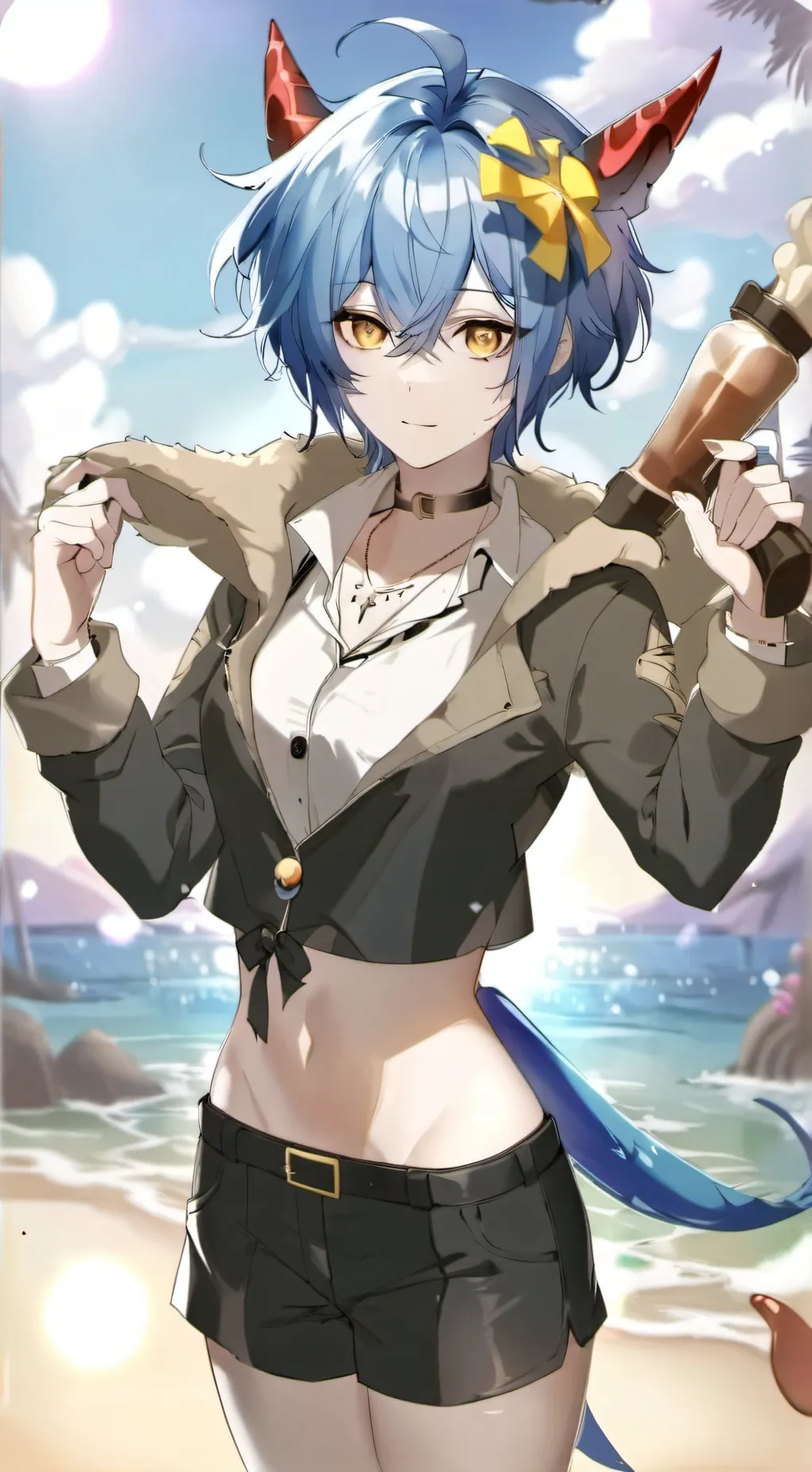 ai character: mikano husaki  background