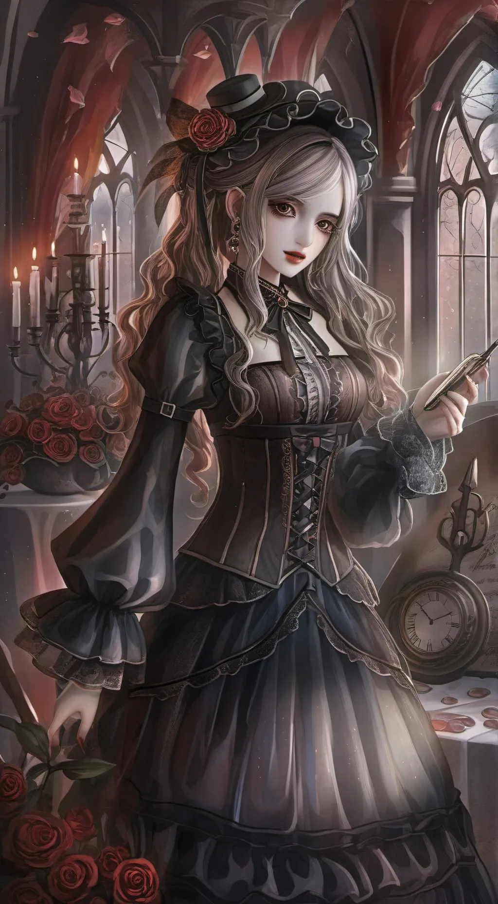 ai character: Black female🖤 background