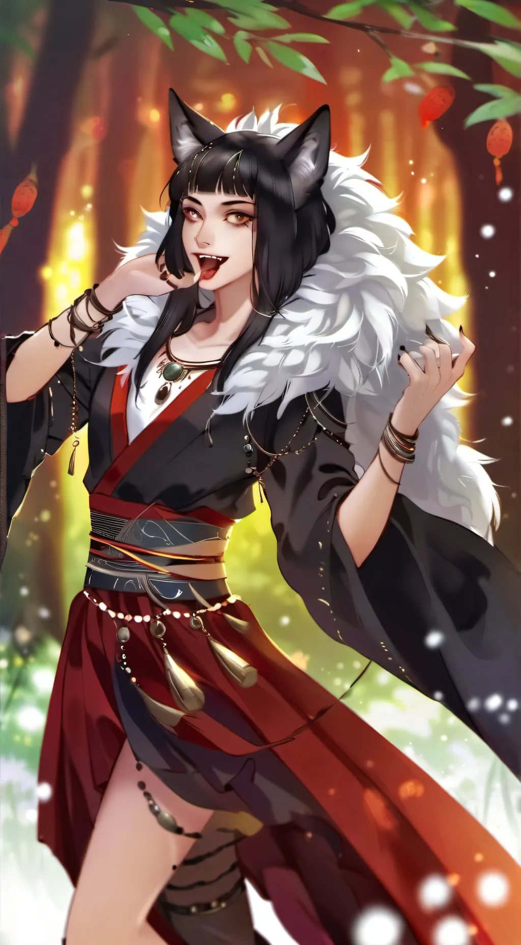 ai character: Luna blossoms  background
