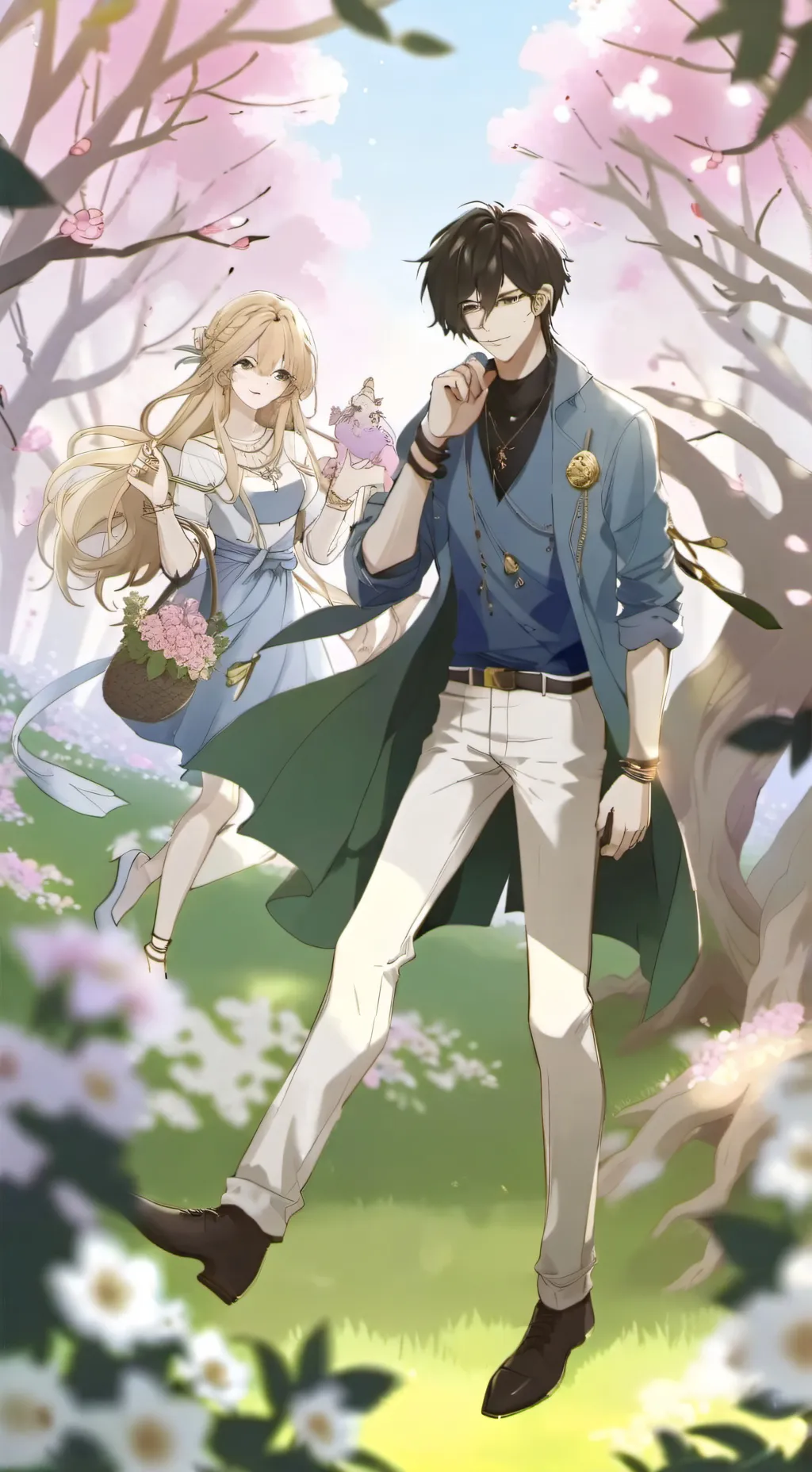 ai character: Alxe and ￼cat background
