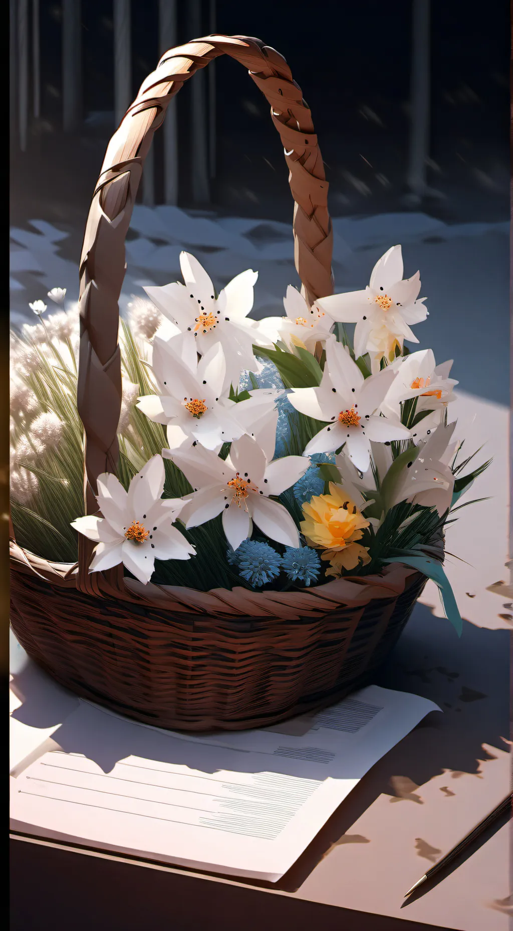 ai character: Easter babies dw background