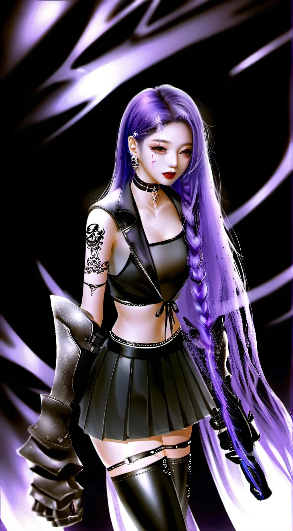 ai character: rumi demon half  background