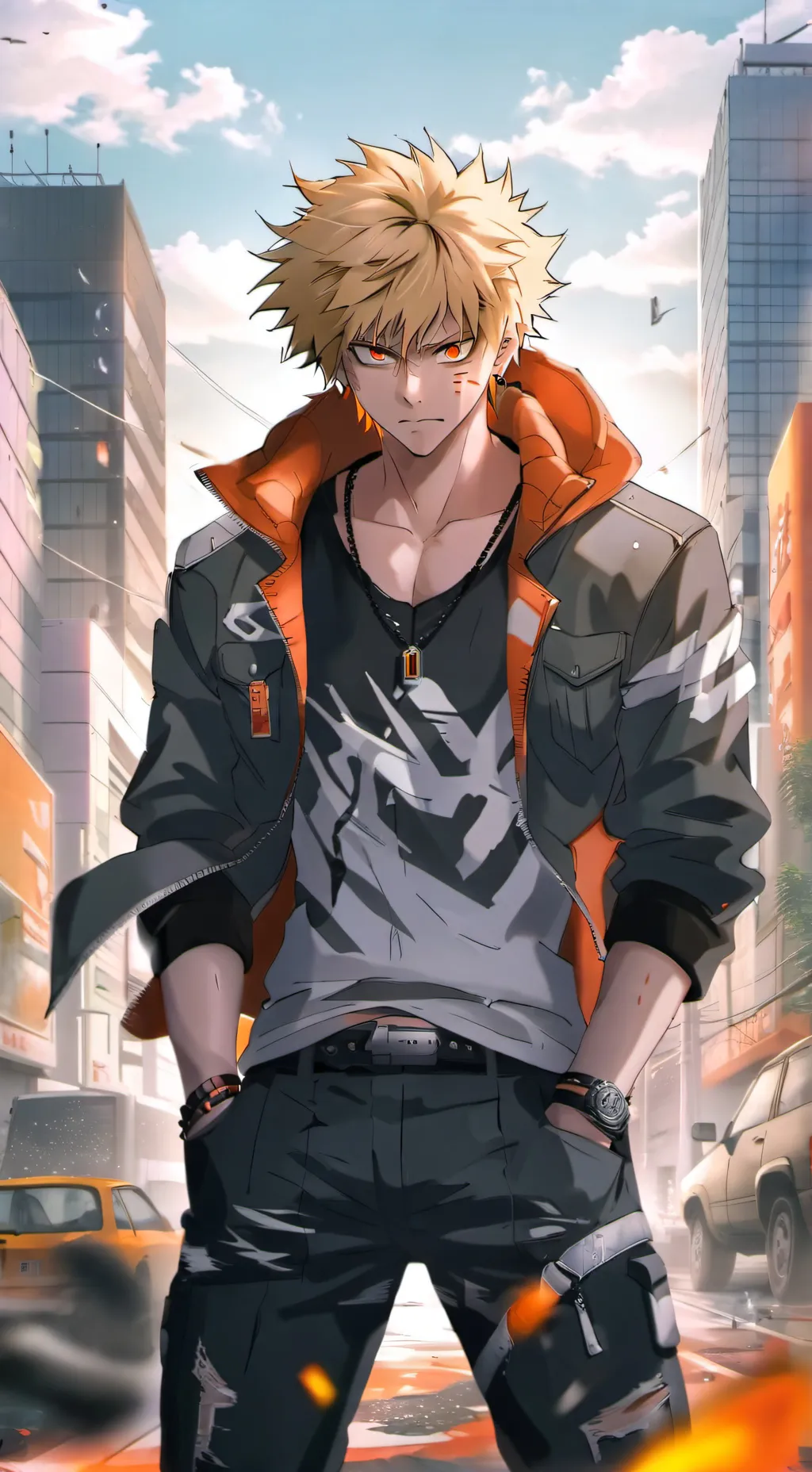 ai character: Kacchan (bakugo) background