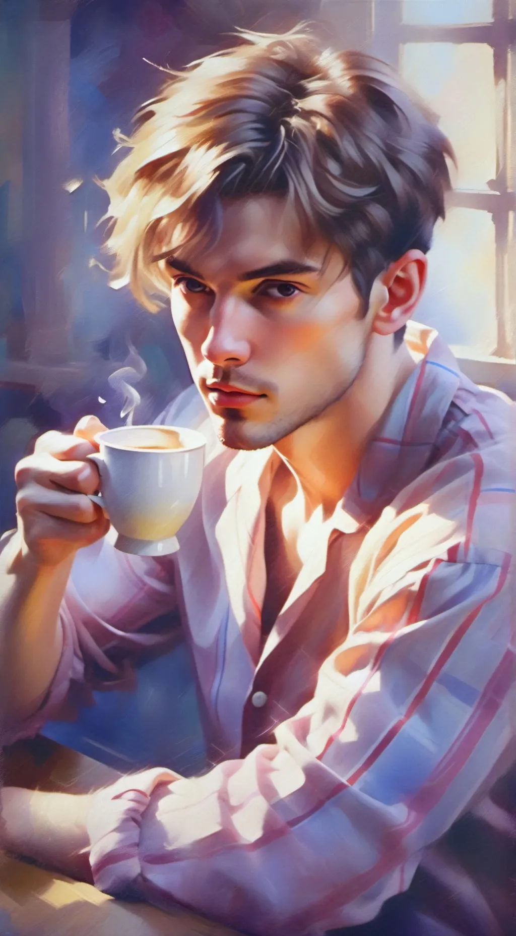 ai character: Adrian  background