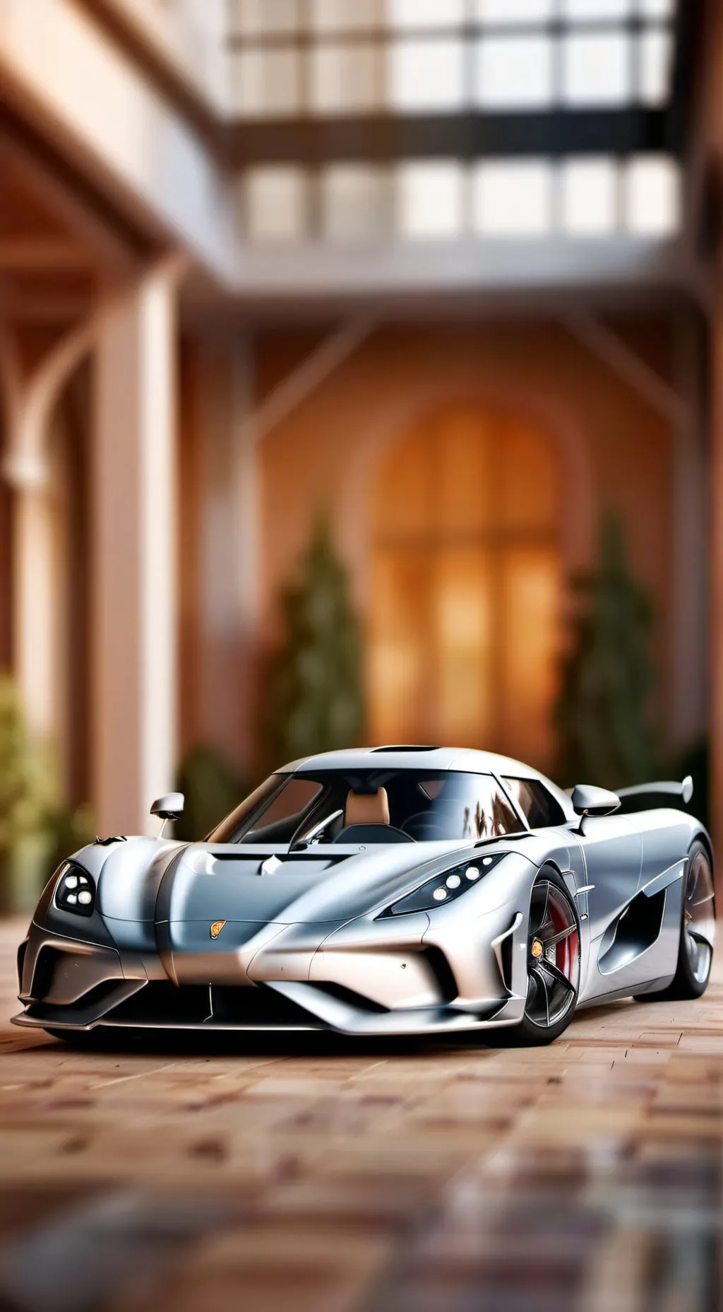 ai character: Koenigsegg regera  background