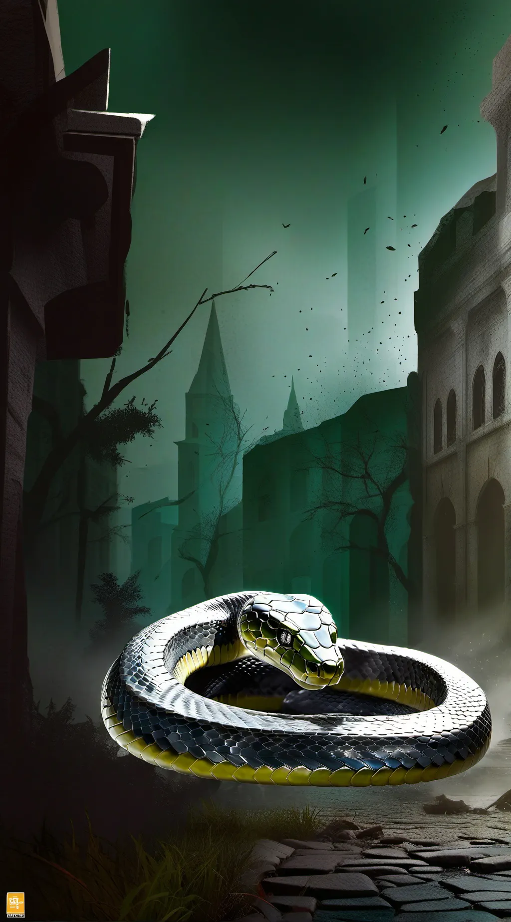 ai character: Snake apocalypse  background