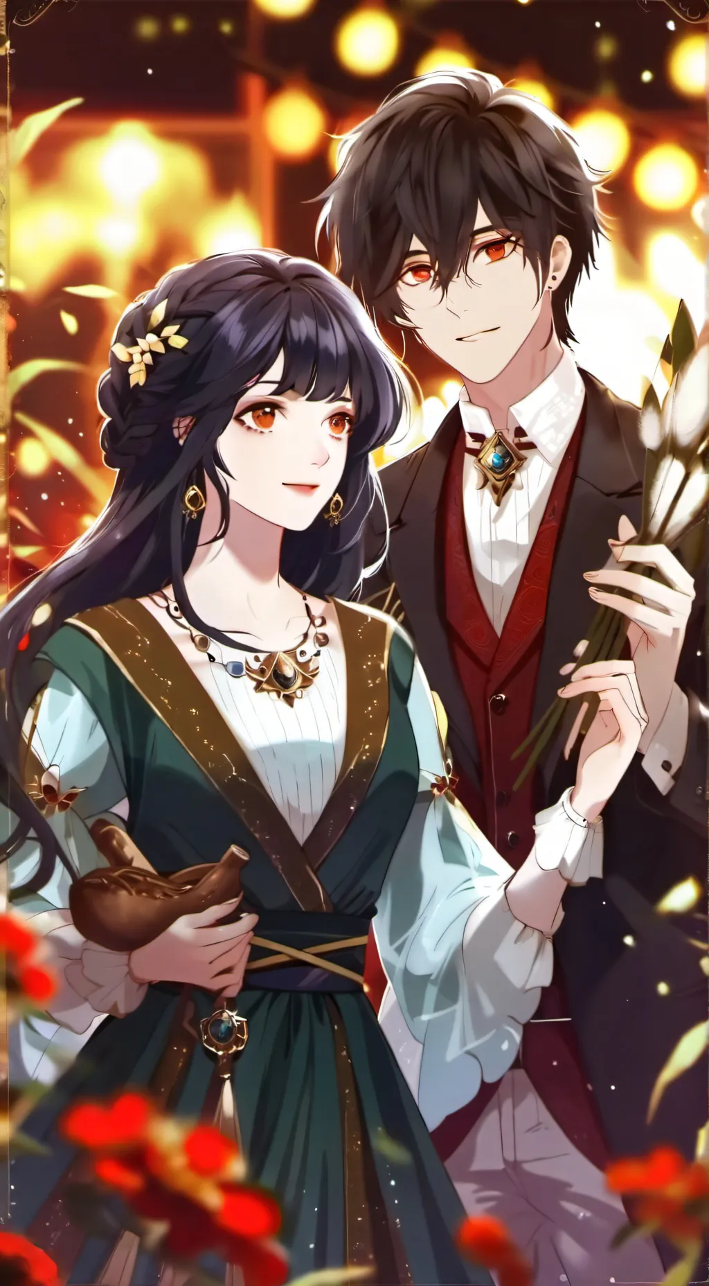 ai character: Aaron and Ashley  background