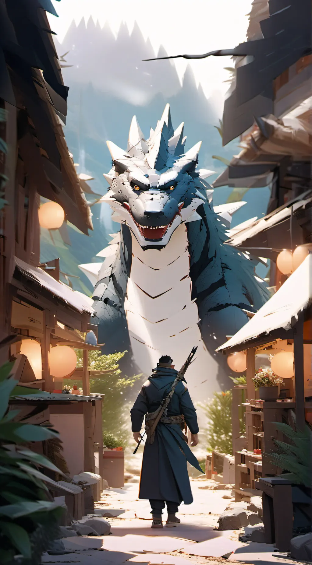ai character: Zilla world! background