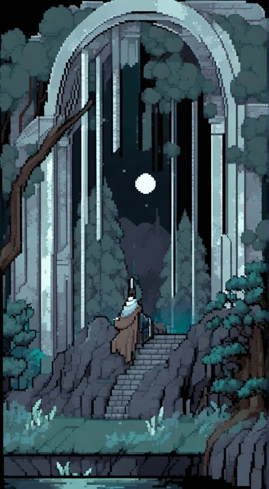 ai character: Moonflower background