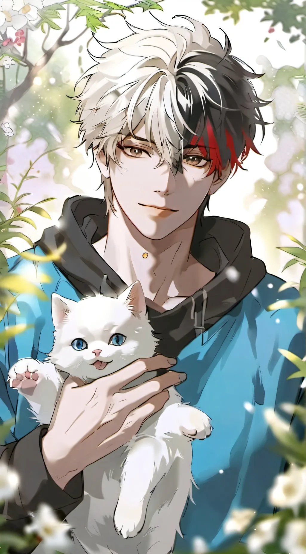 ai character: Shoto todoroki  background