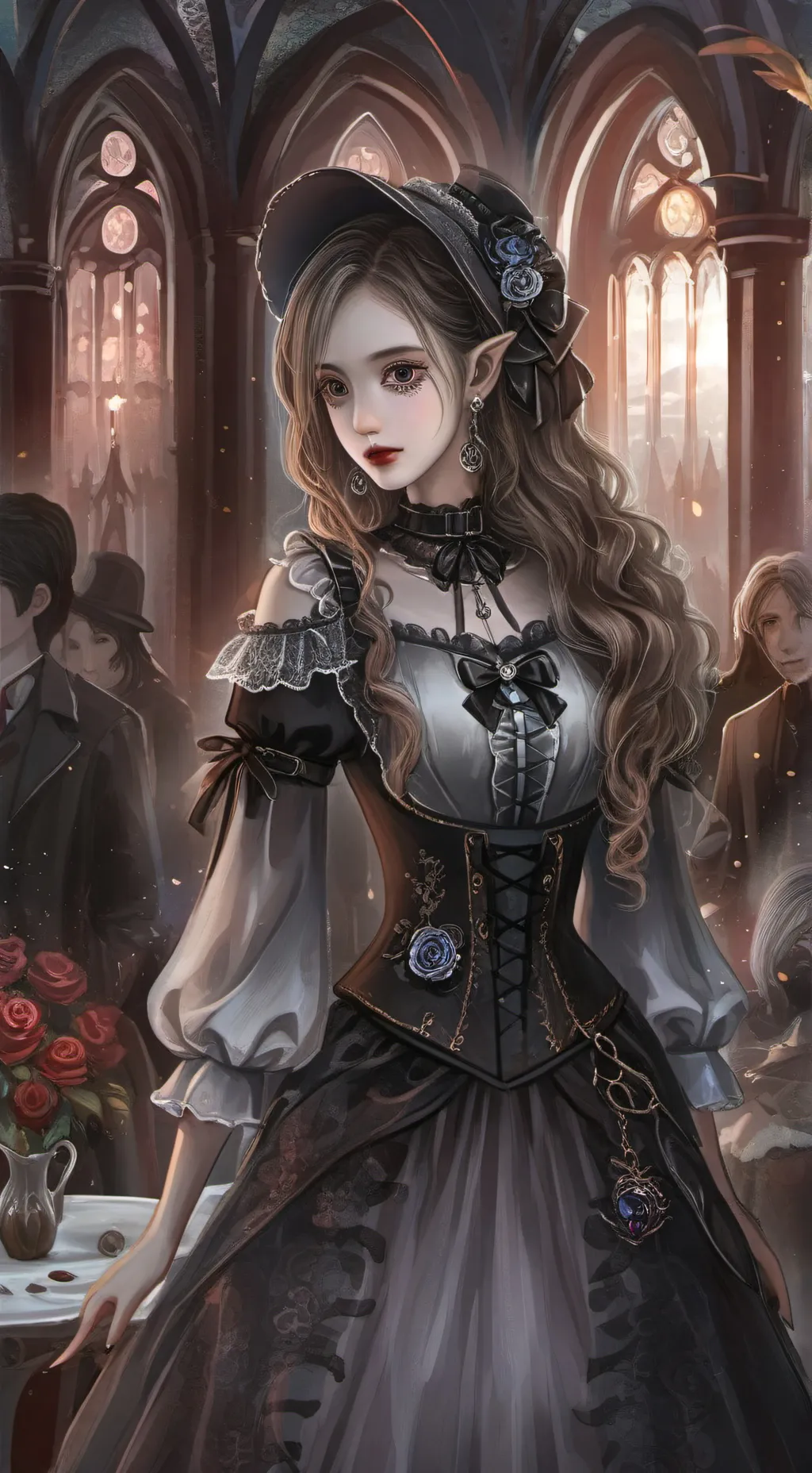 ai character: Vampire girl background