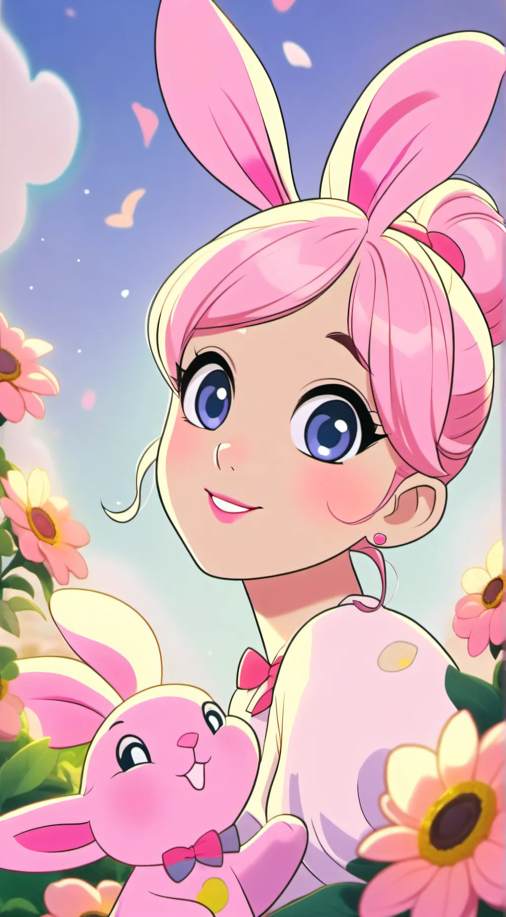 ai character: Pink 
Pinki background