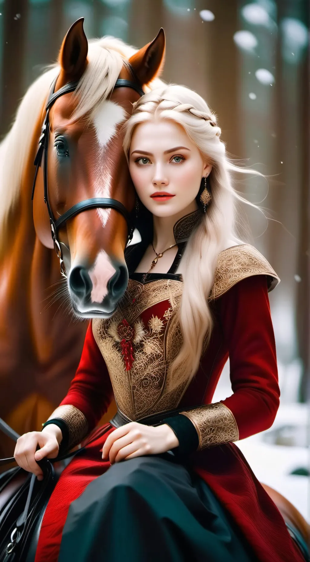 ai character: Lady Aria Snowborn background