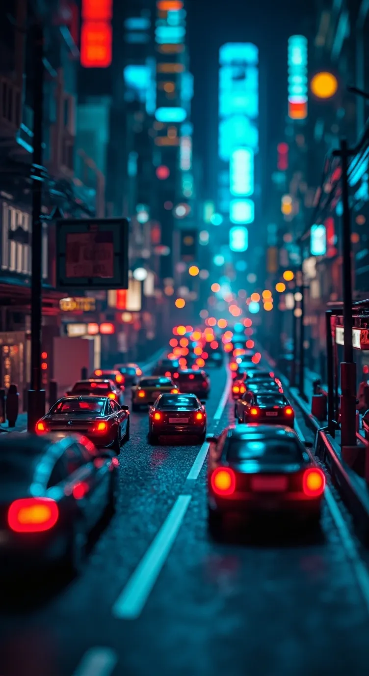 ai character: miniature NYC background