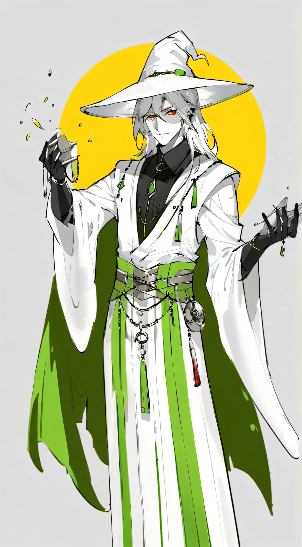 ai character: modern wizard background