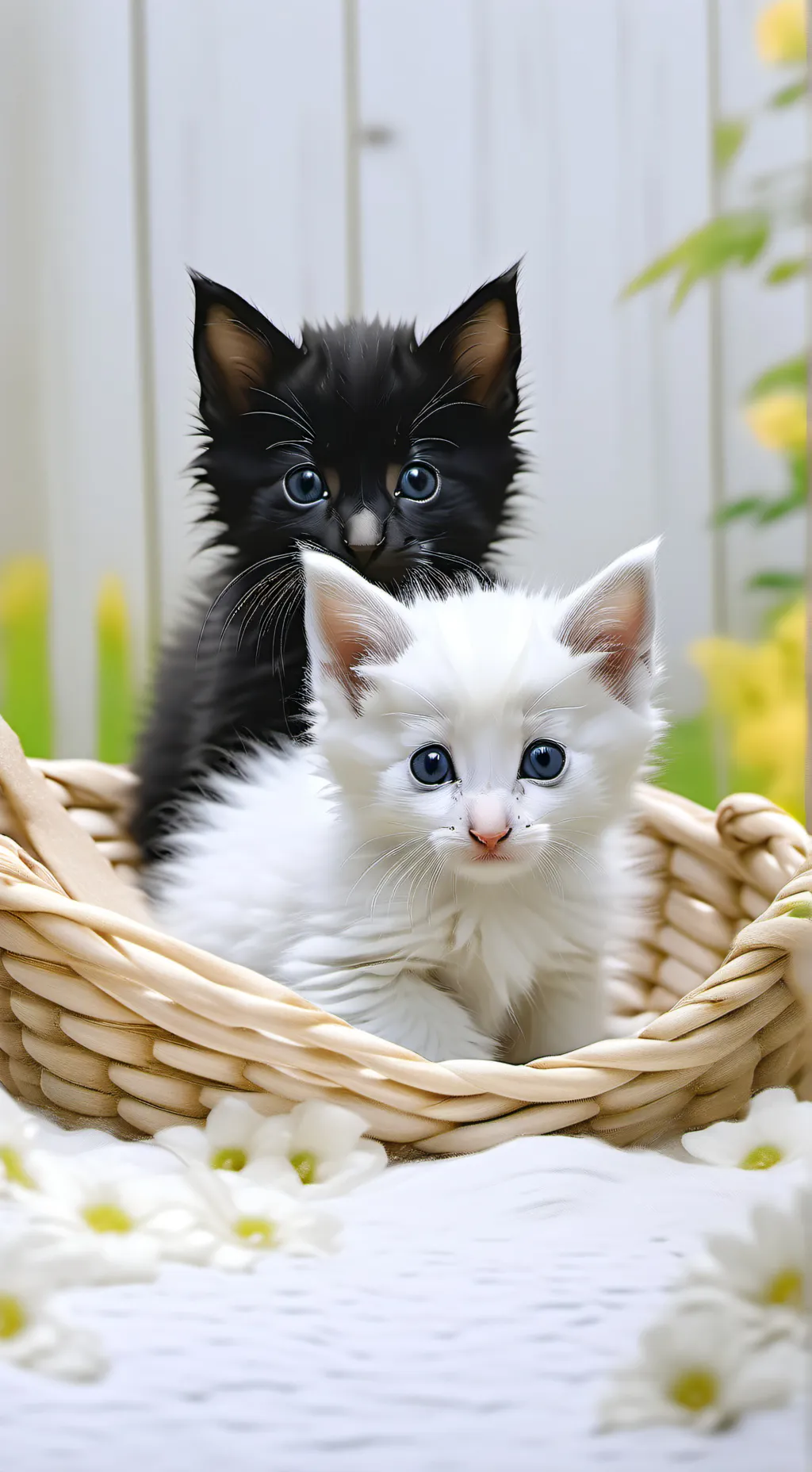 ai character: Black kitten  background