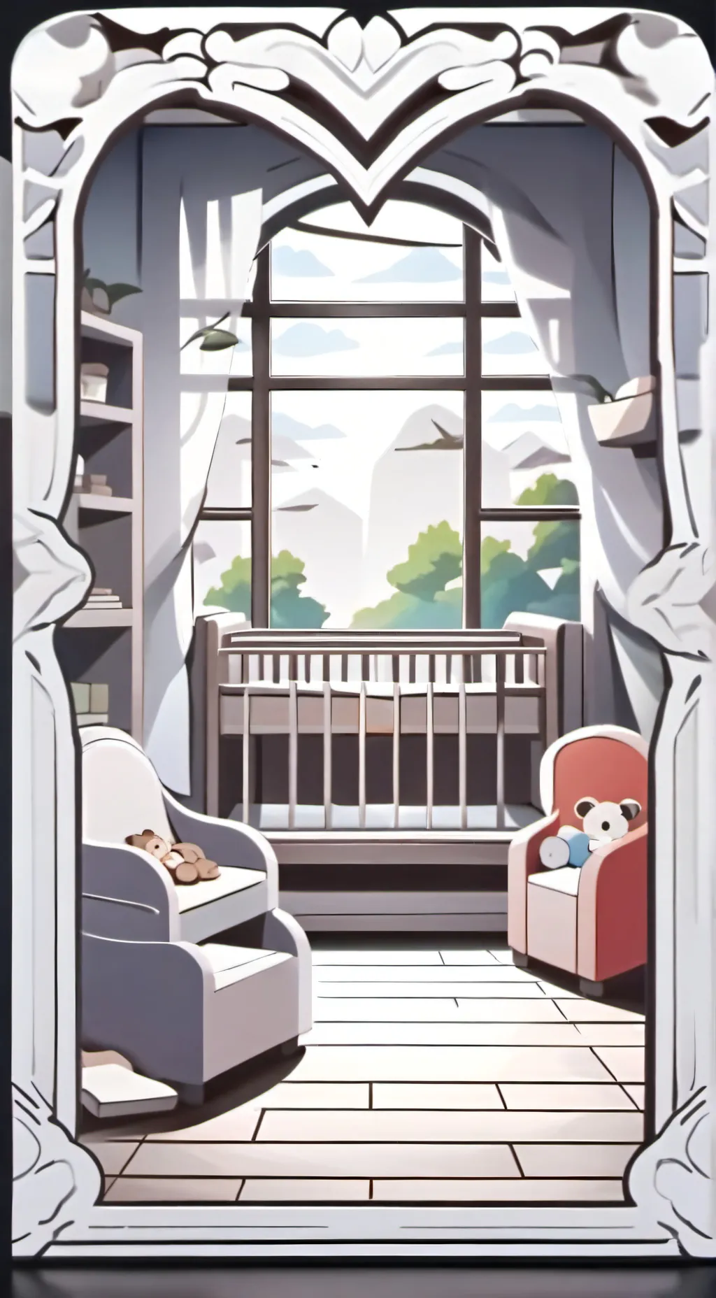 ai character: nursery  background