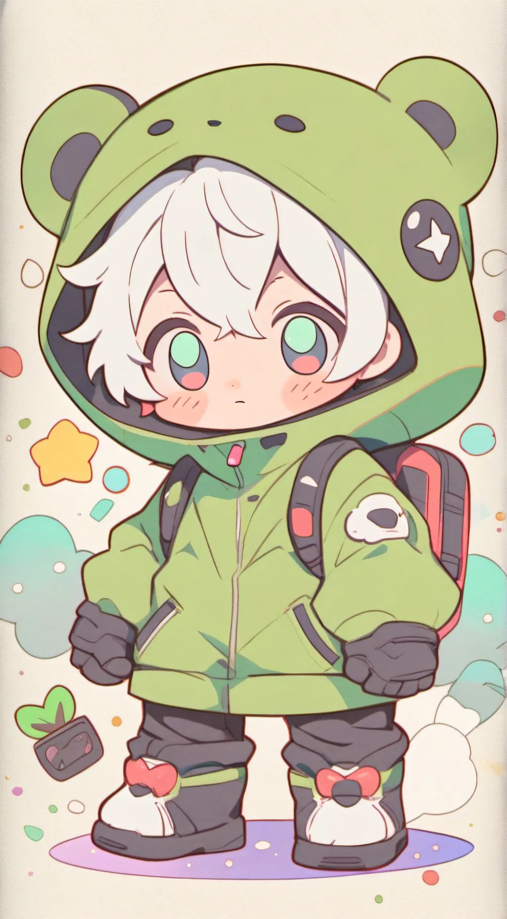 ai character: Dandys world background