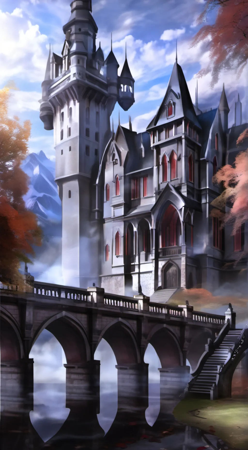 ai character: Mystery castle background