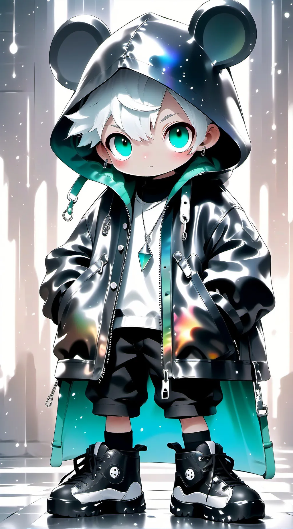 ai character: ￼￼ galaxy background