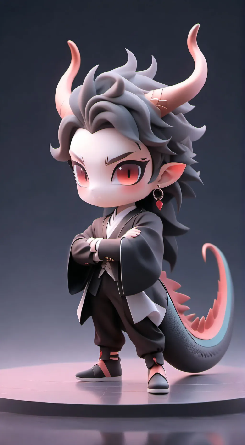 ai character: celestial dragon  background
