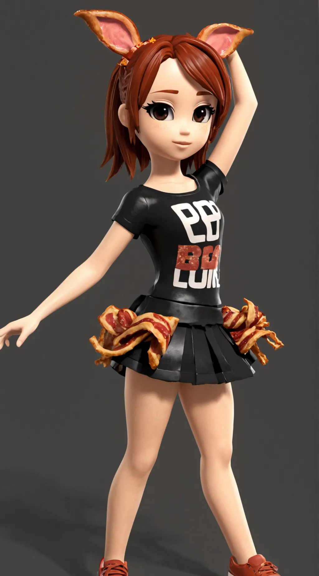 ai character: Otorl bacon Girl  background