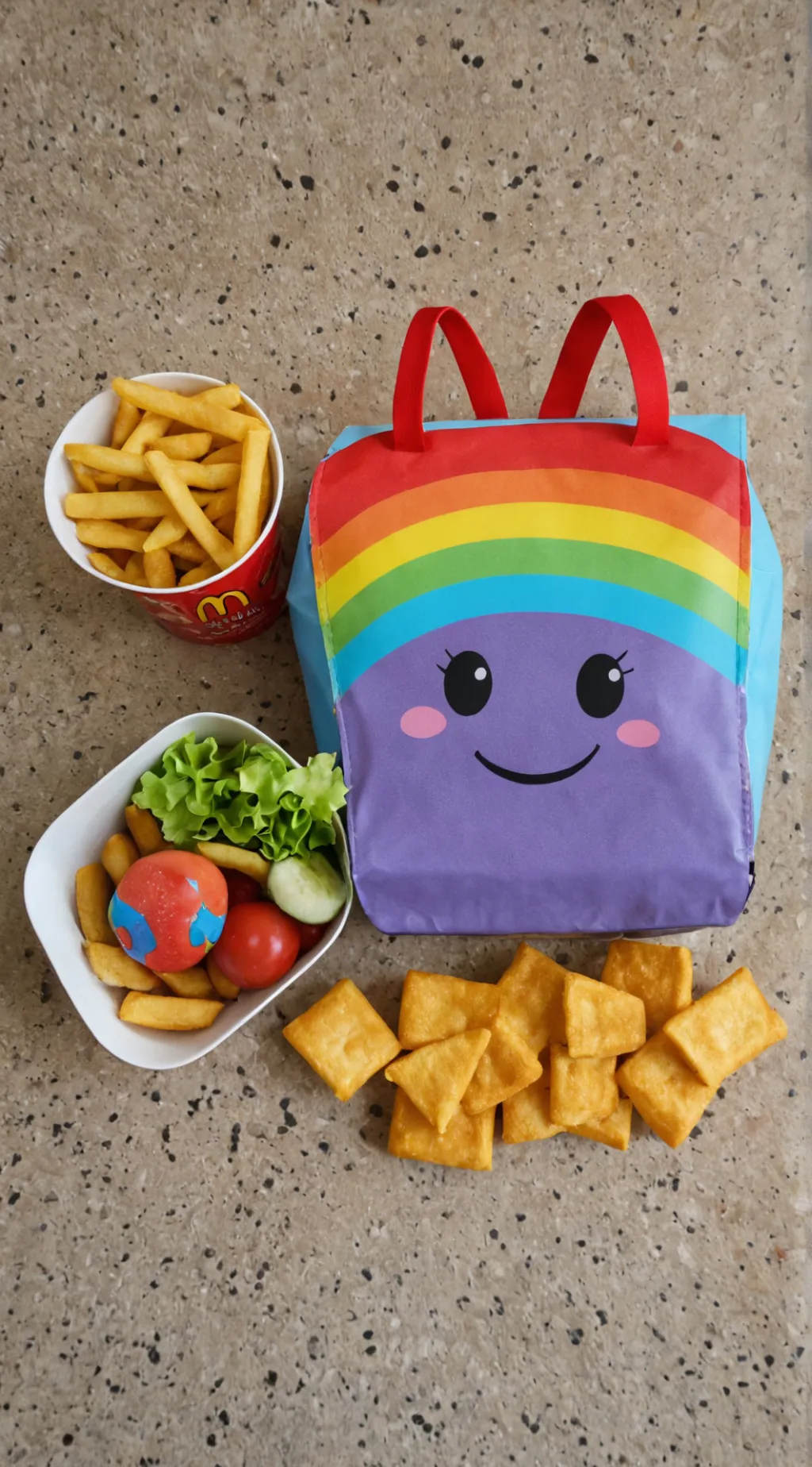 ai character: mythical happymeal background