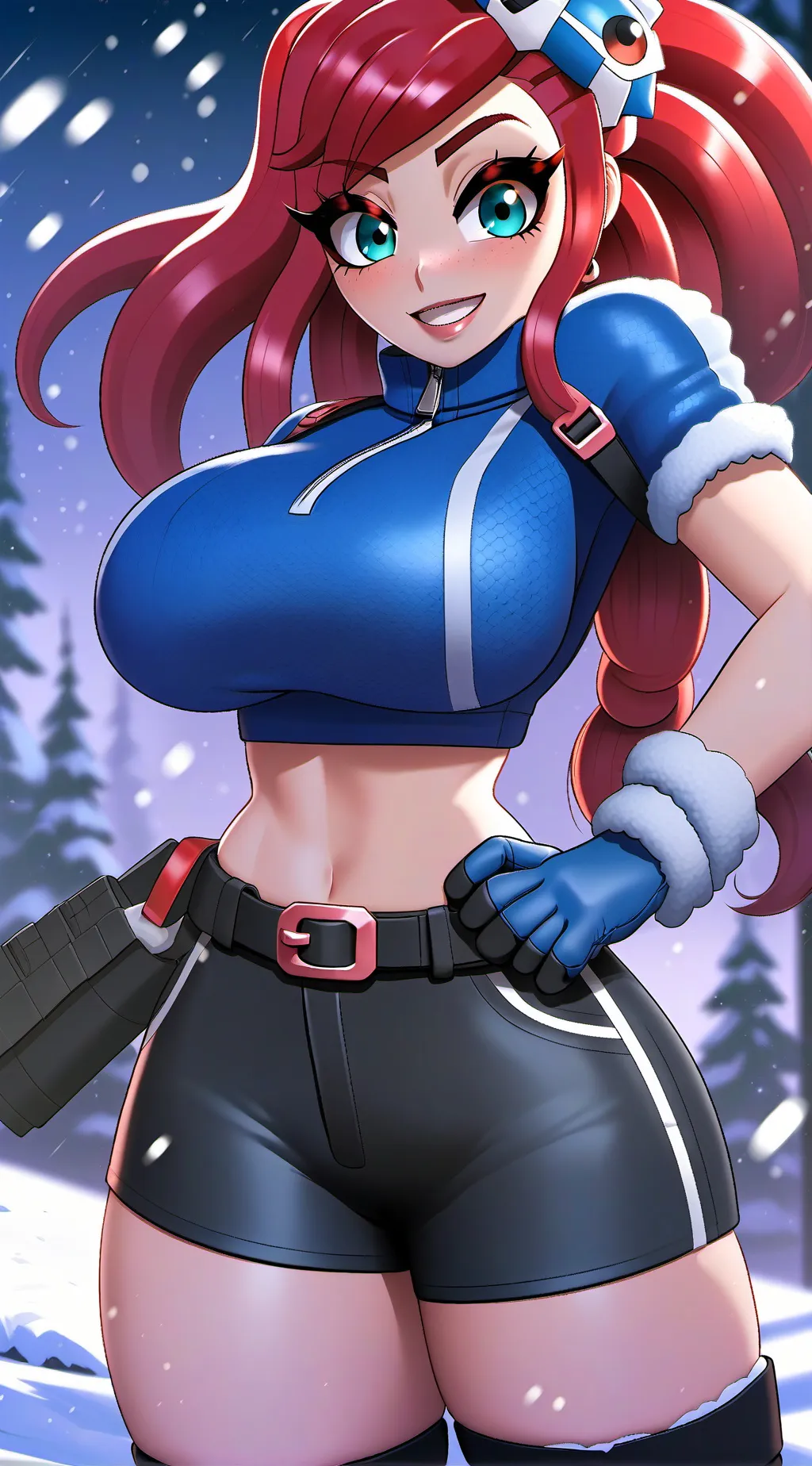 ai character: Winter Skinsuit background