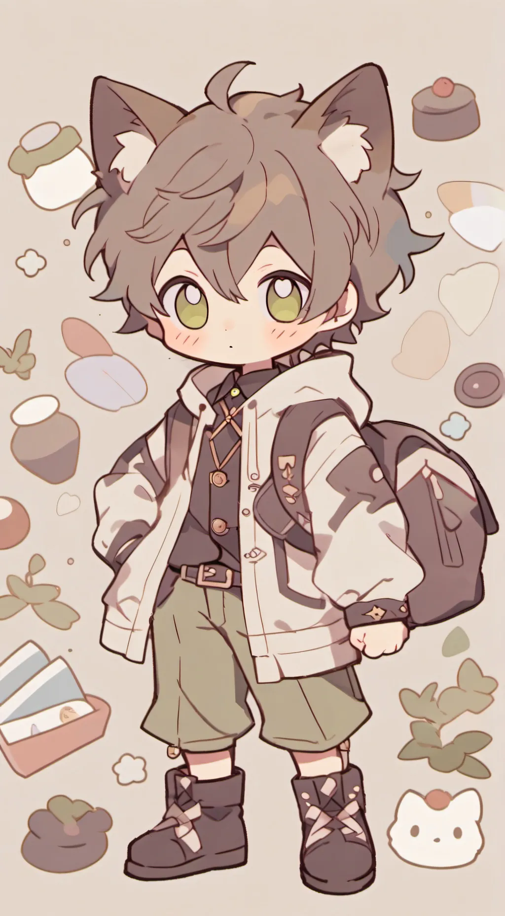 ai character: Catboy background