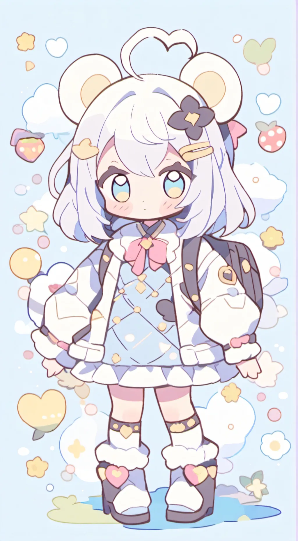 ai character: mha hearts-day background