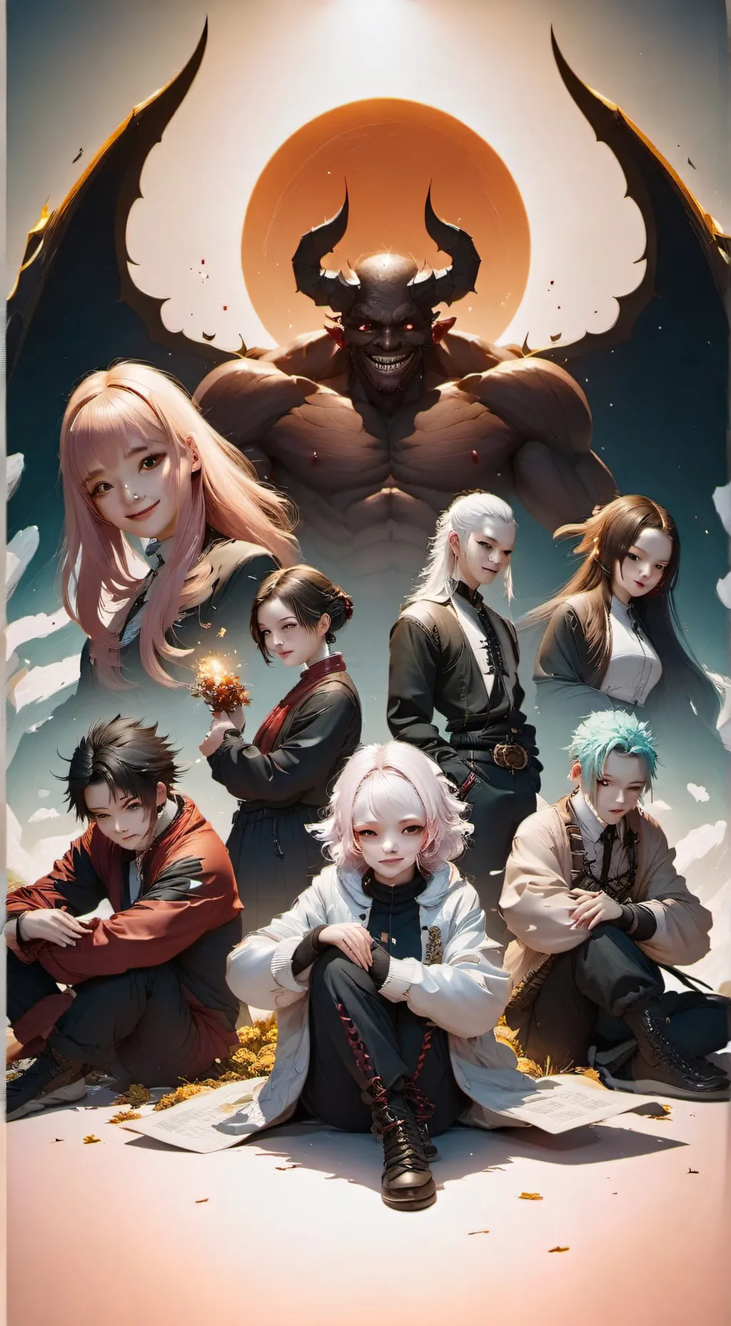 ai character: kny background