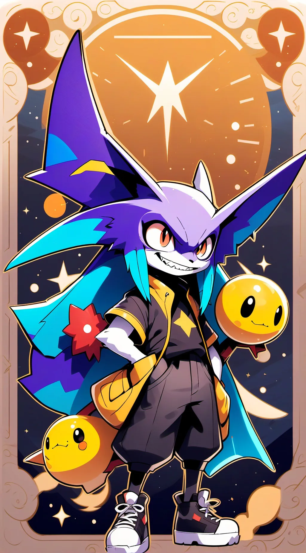 ai character: Happy Cosmo background