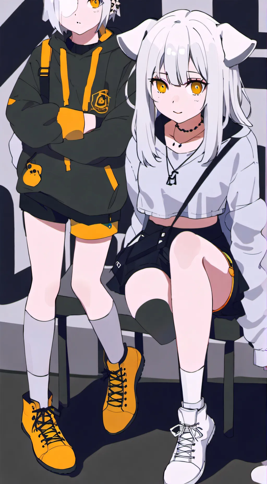 ai character: Hillie y Lillie background