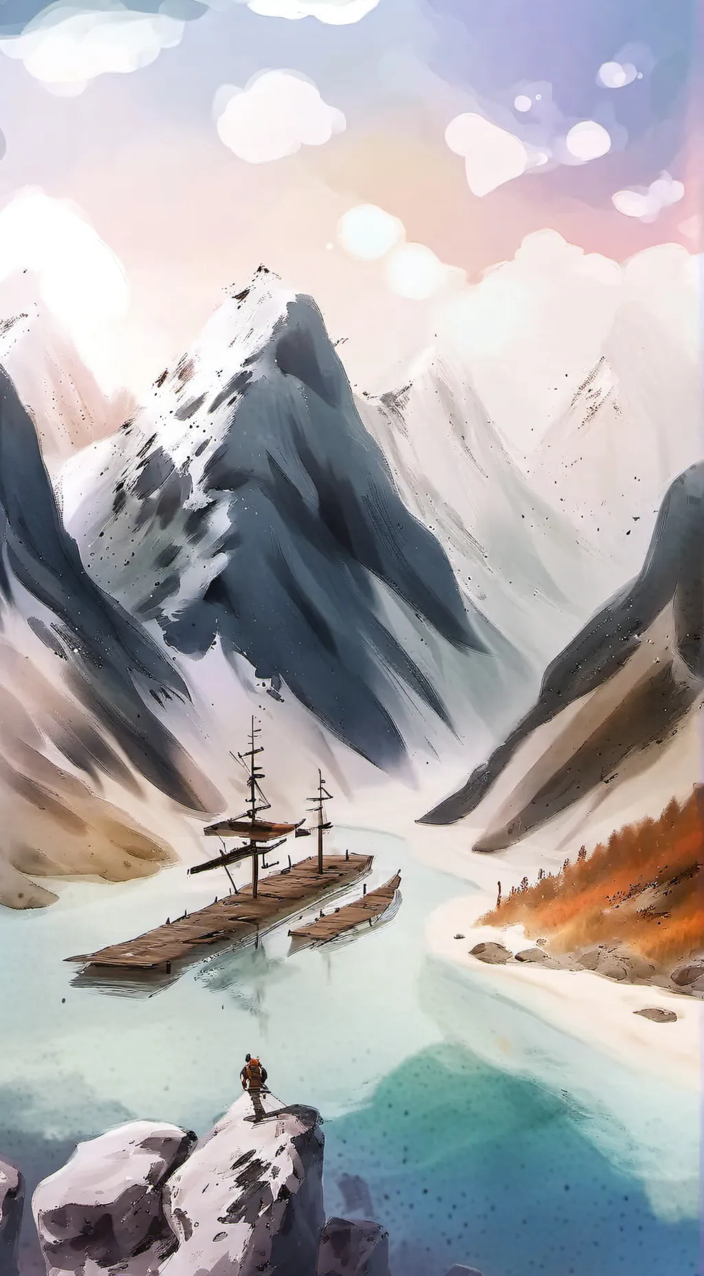 ai character: okarun  background