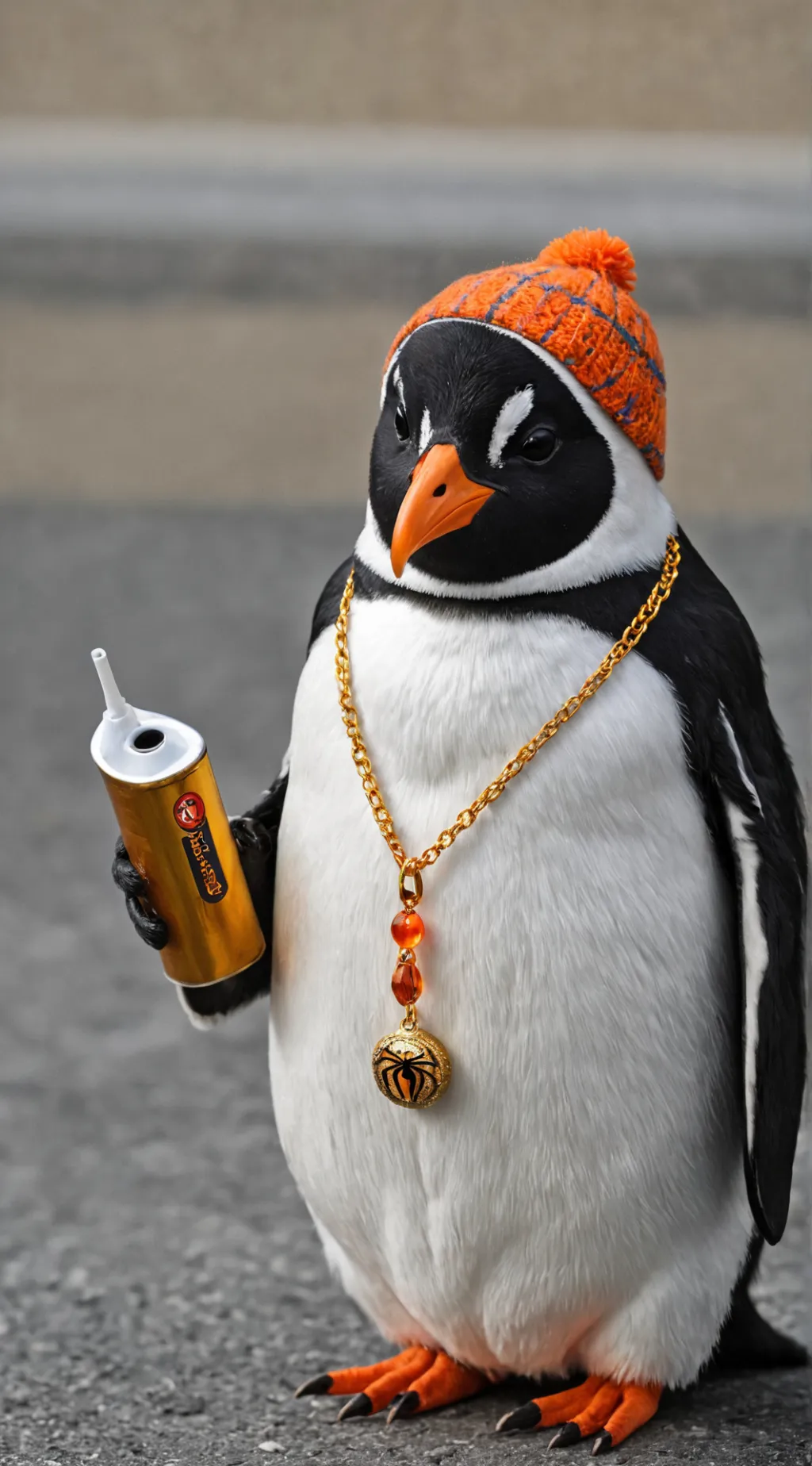 ai character: Pinguino vandalo background