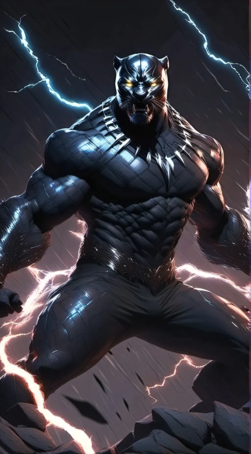ai character: Pantera Negra background