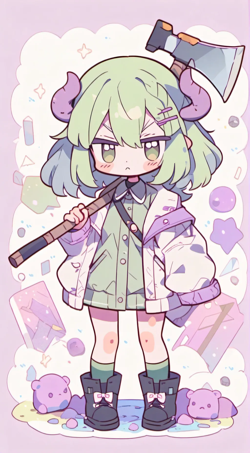 ai character: Ethie 💛 background