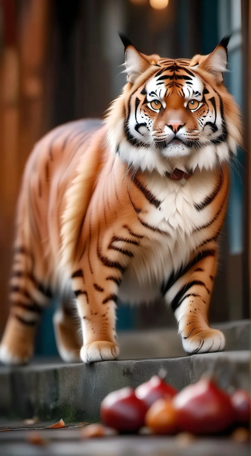 ai character: Tiger cat background