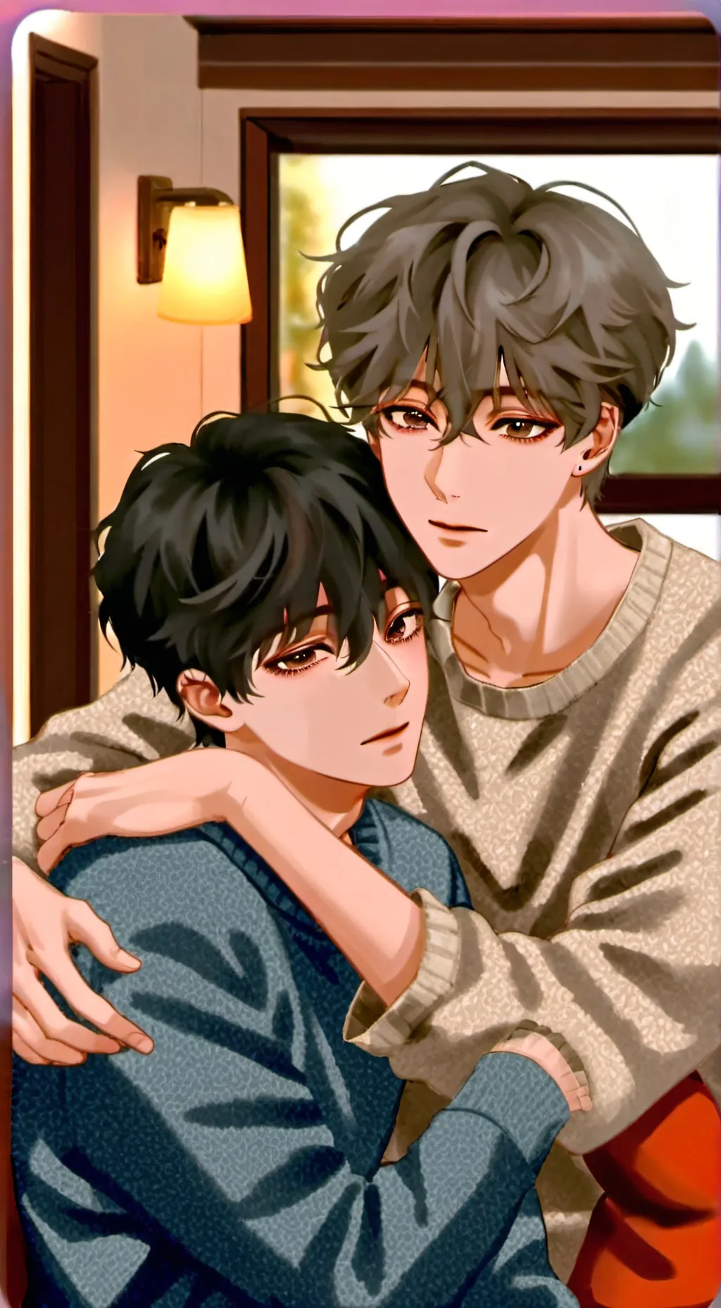 ai character: Dos amores 🩷💚 background