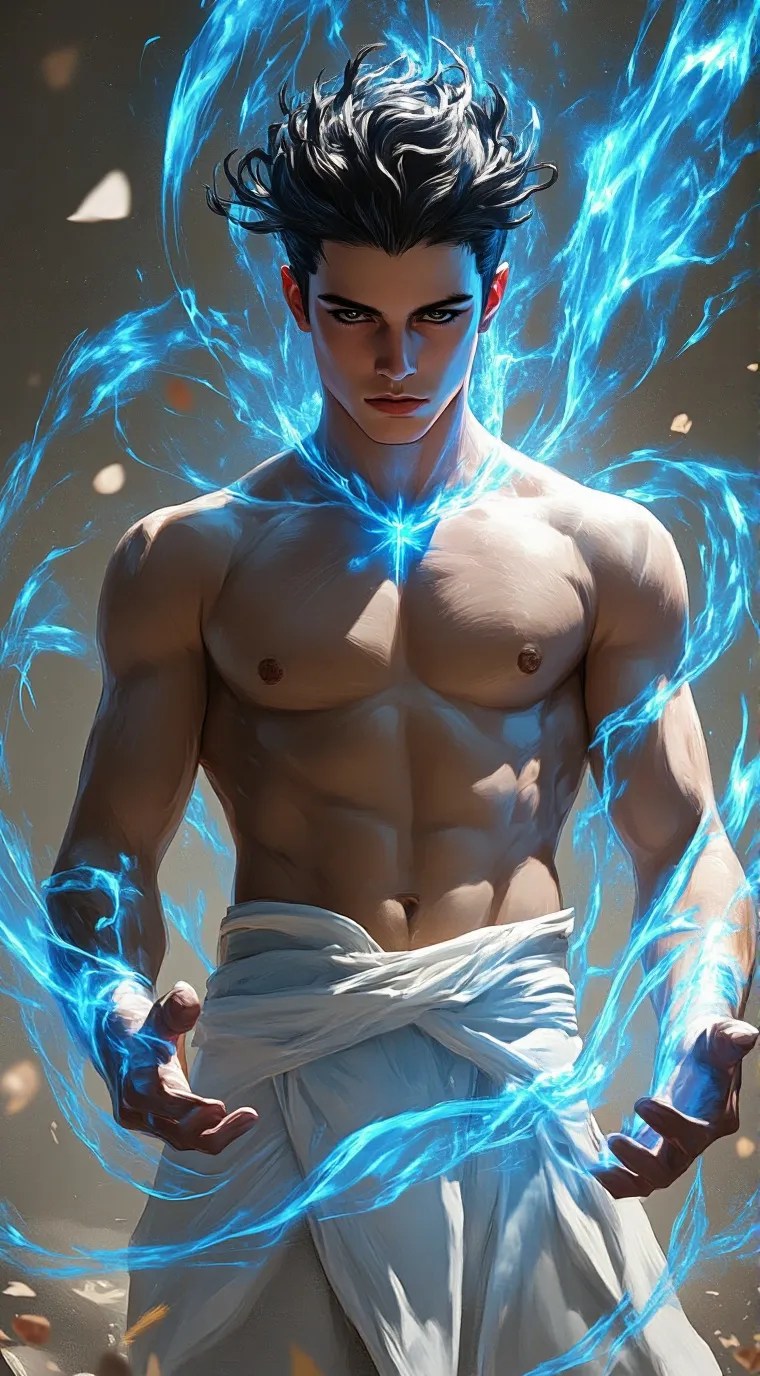 ai character: Gray background