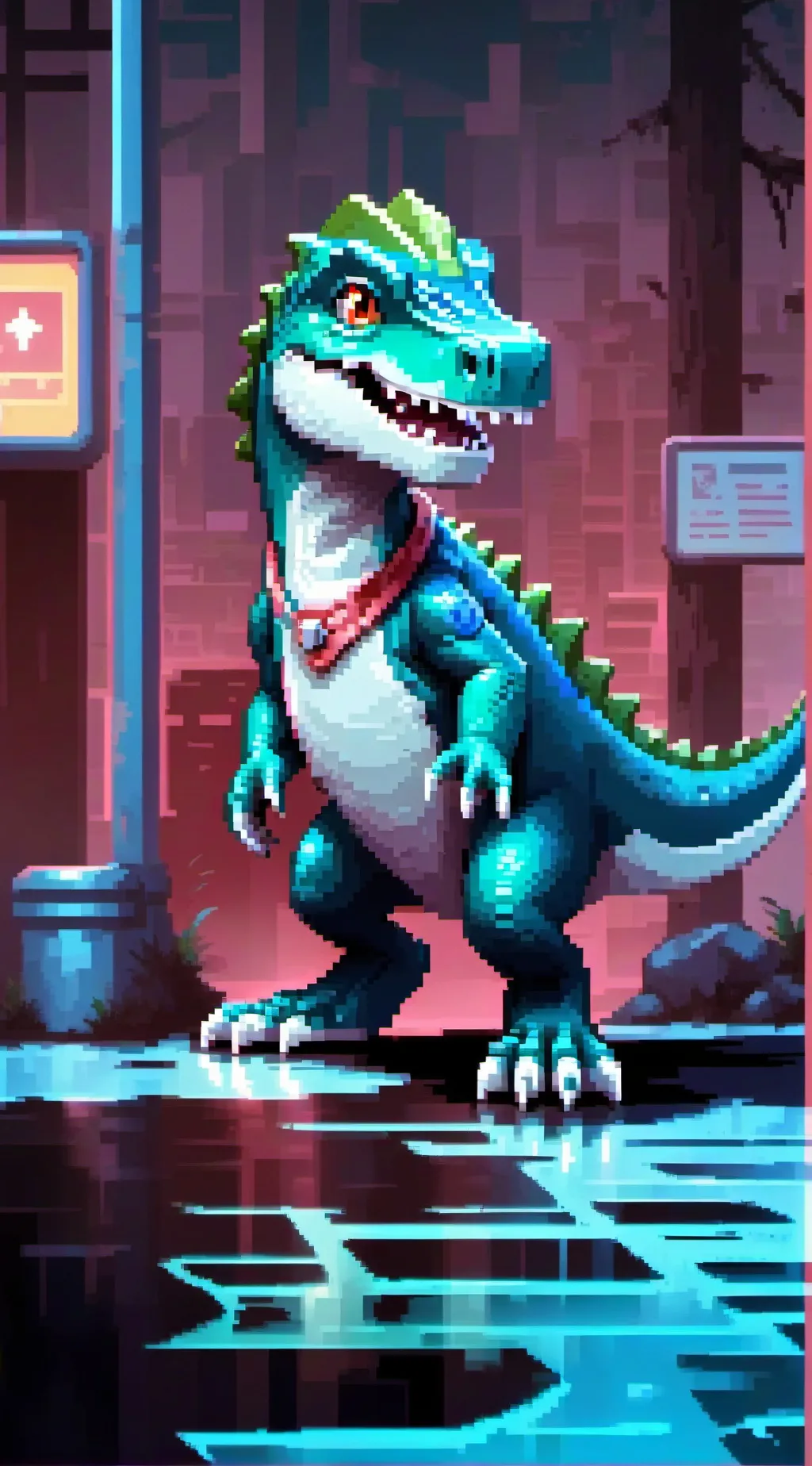 ai character: Jurrasic park  background