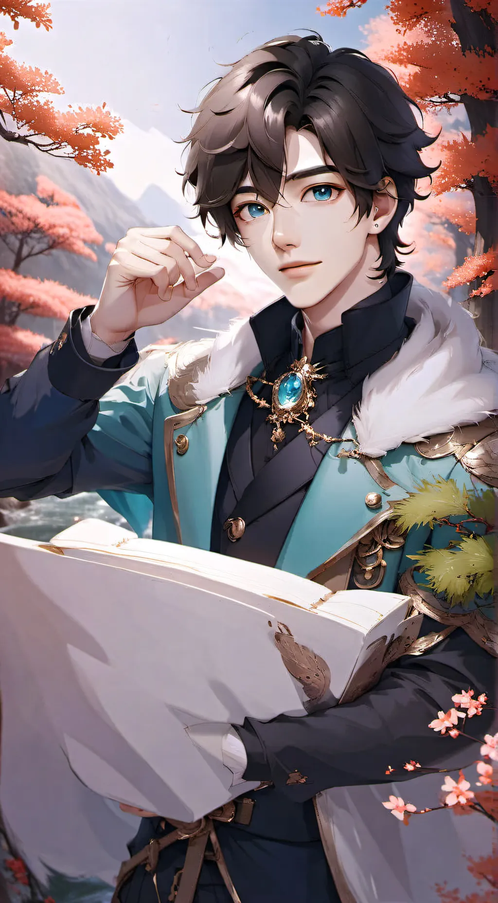 ai character: Asher 🌈😍✨✨✨✨✨✨✨✨✨✨ background