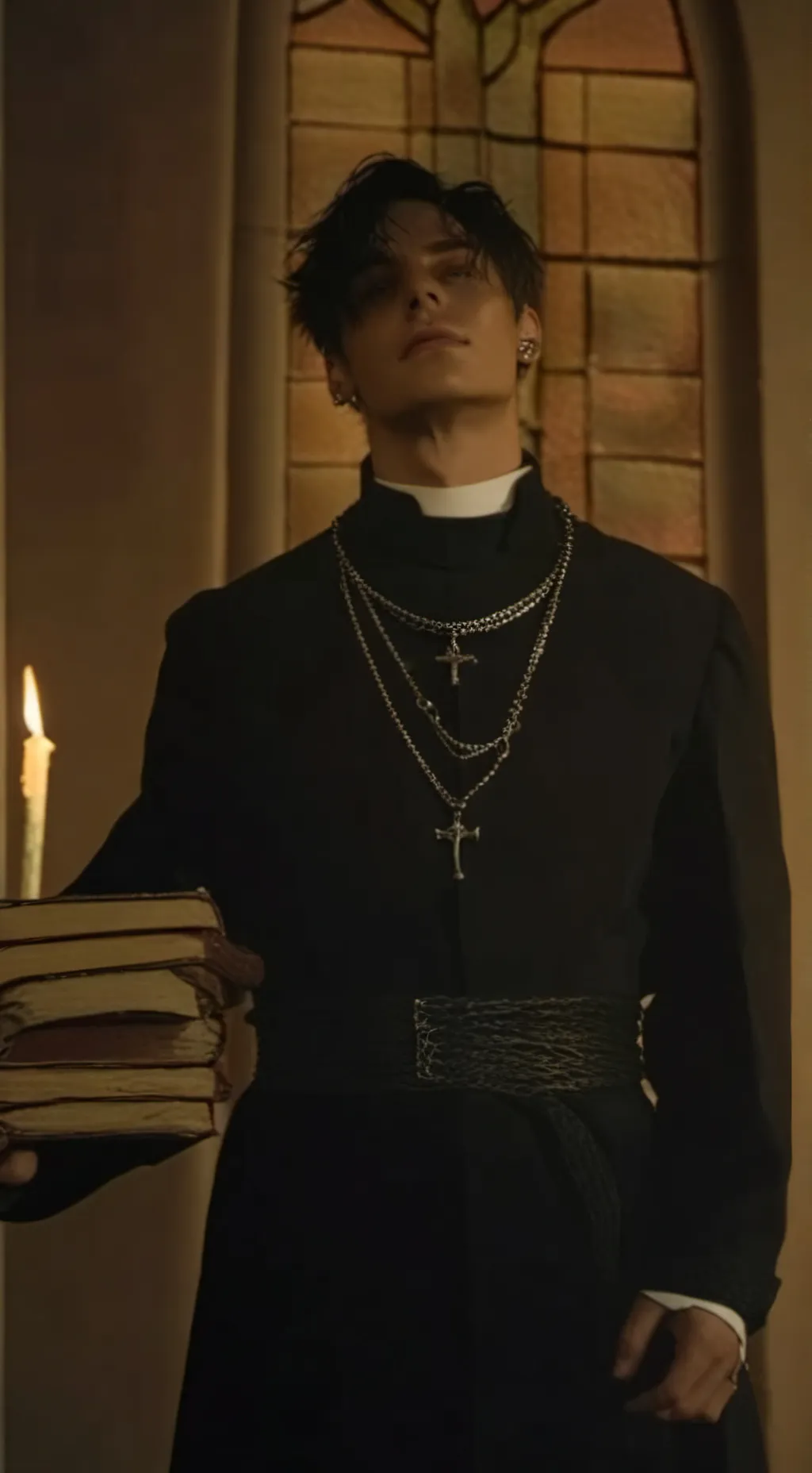 ai character: 🔥 Father Hawthorne background