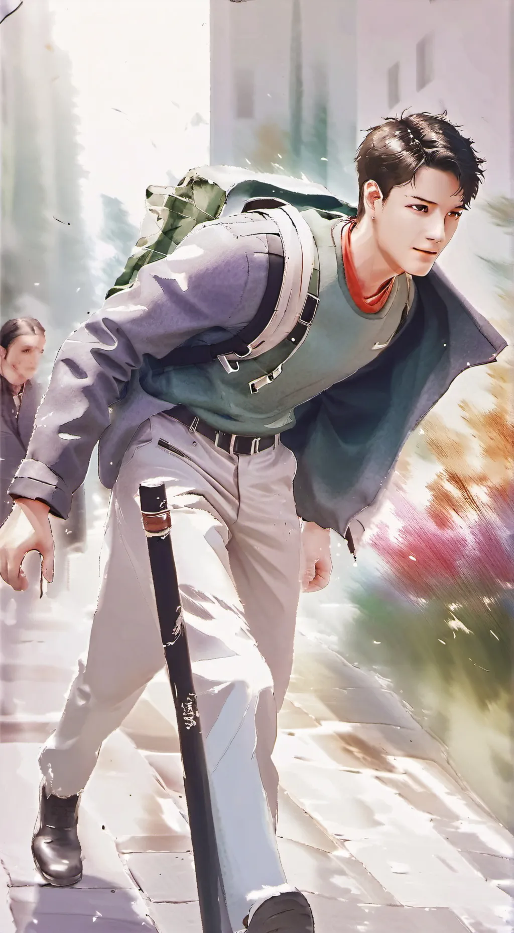 ai character: Leon background