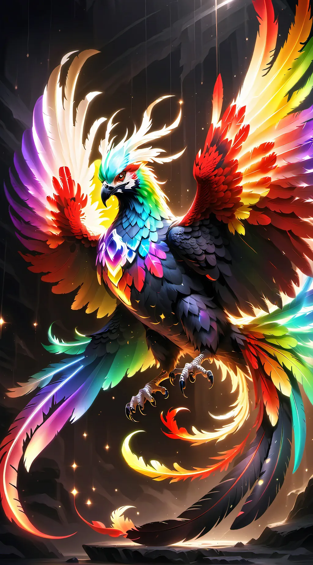 ai character: ▪︎.Phoenix god.▪︎ background
