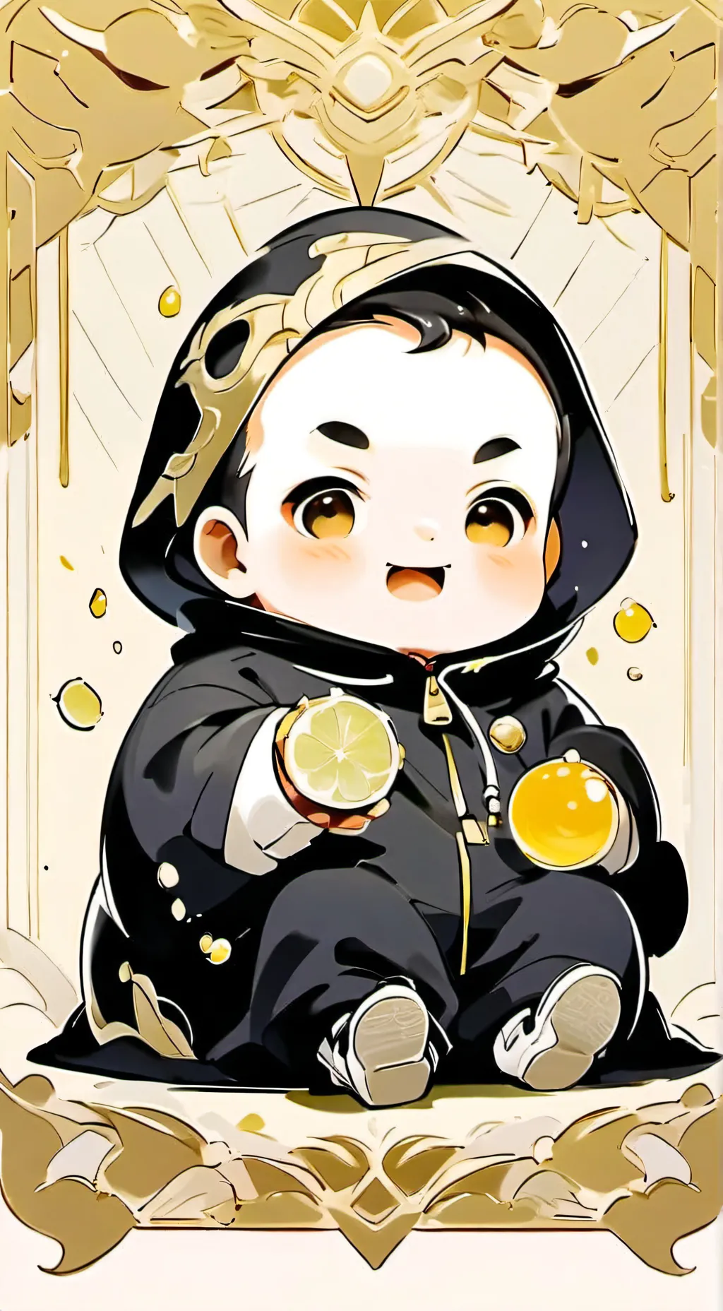 ai character: uGly baby :>:{ background