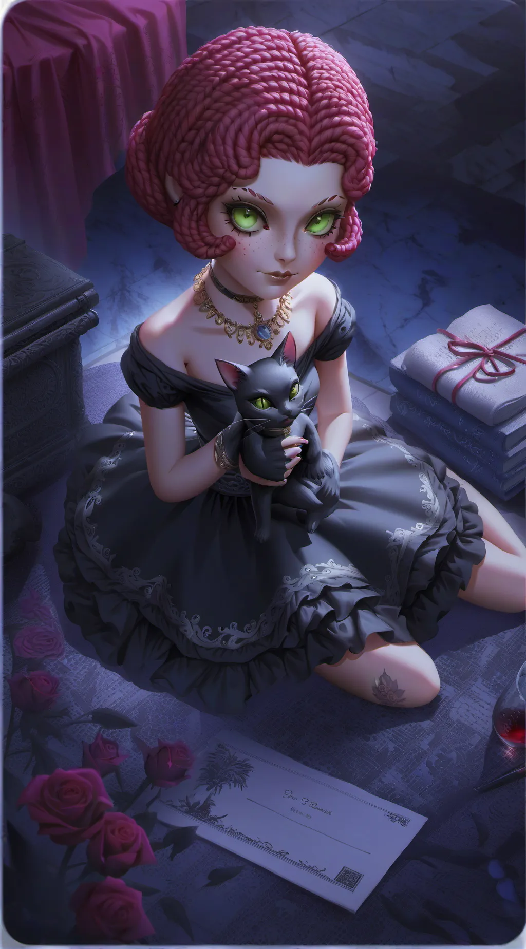ai character: Cat LALA background