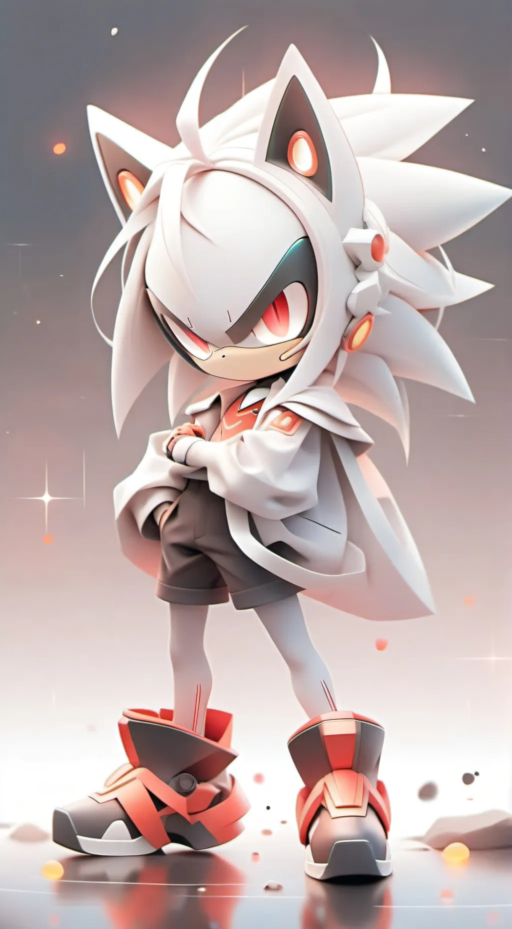 ai character: 金属 background