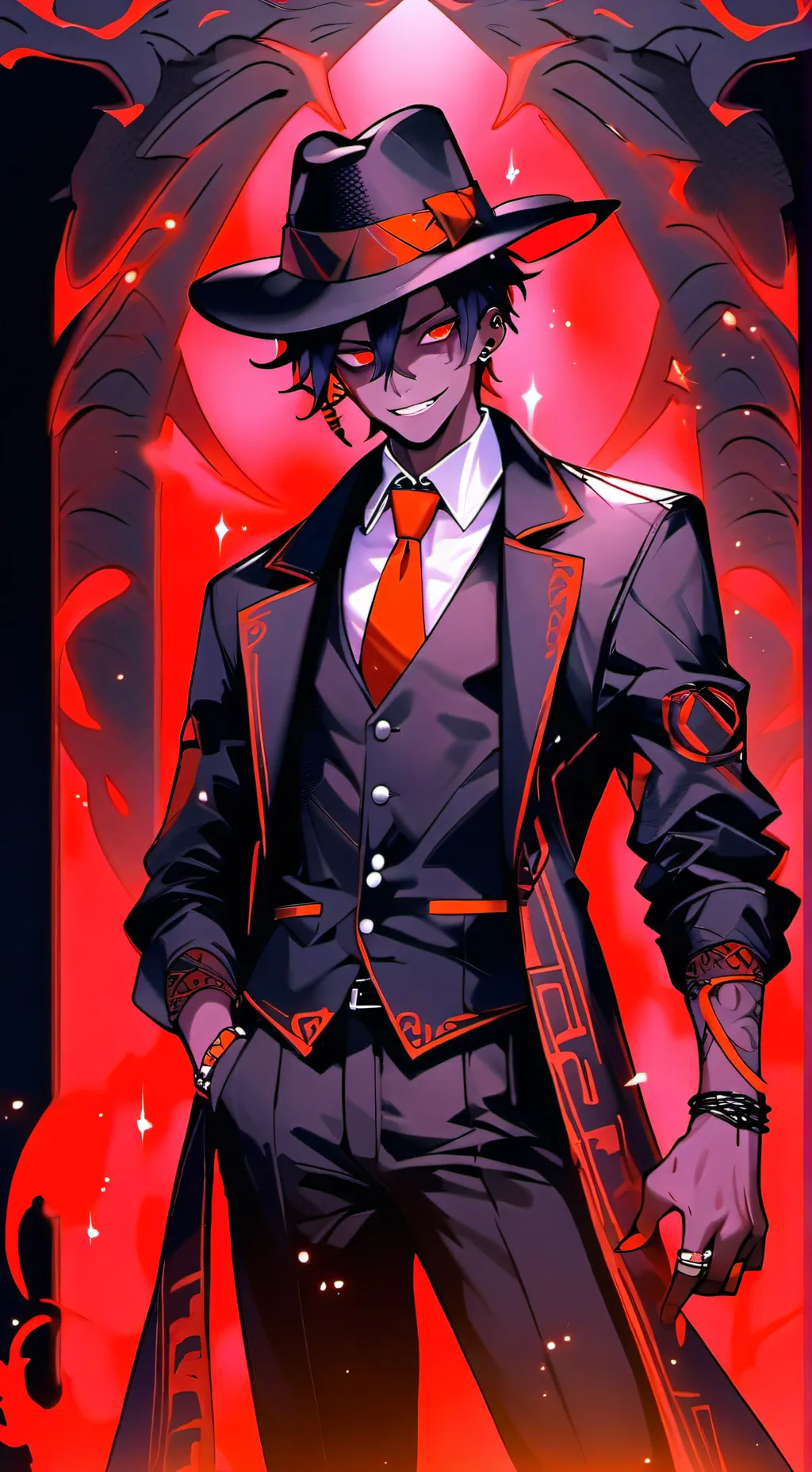 ai character: Lewis the Demonic  background