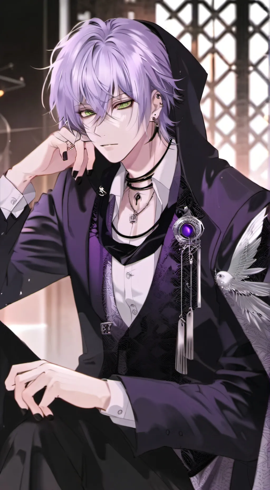 ai character: Roommate Amethyst  background